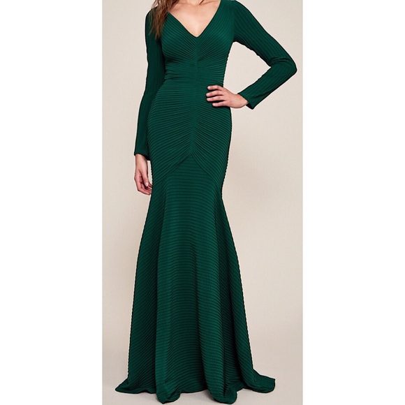 Tadashi Shoji Wine Pintuck Gown